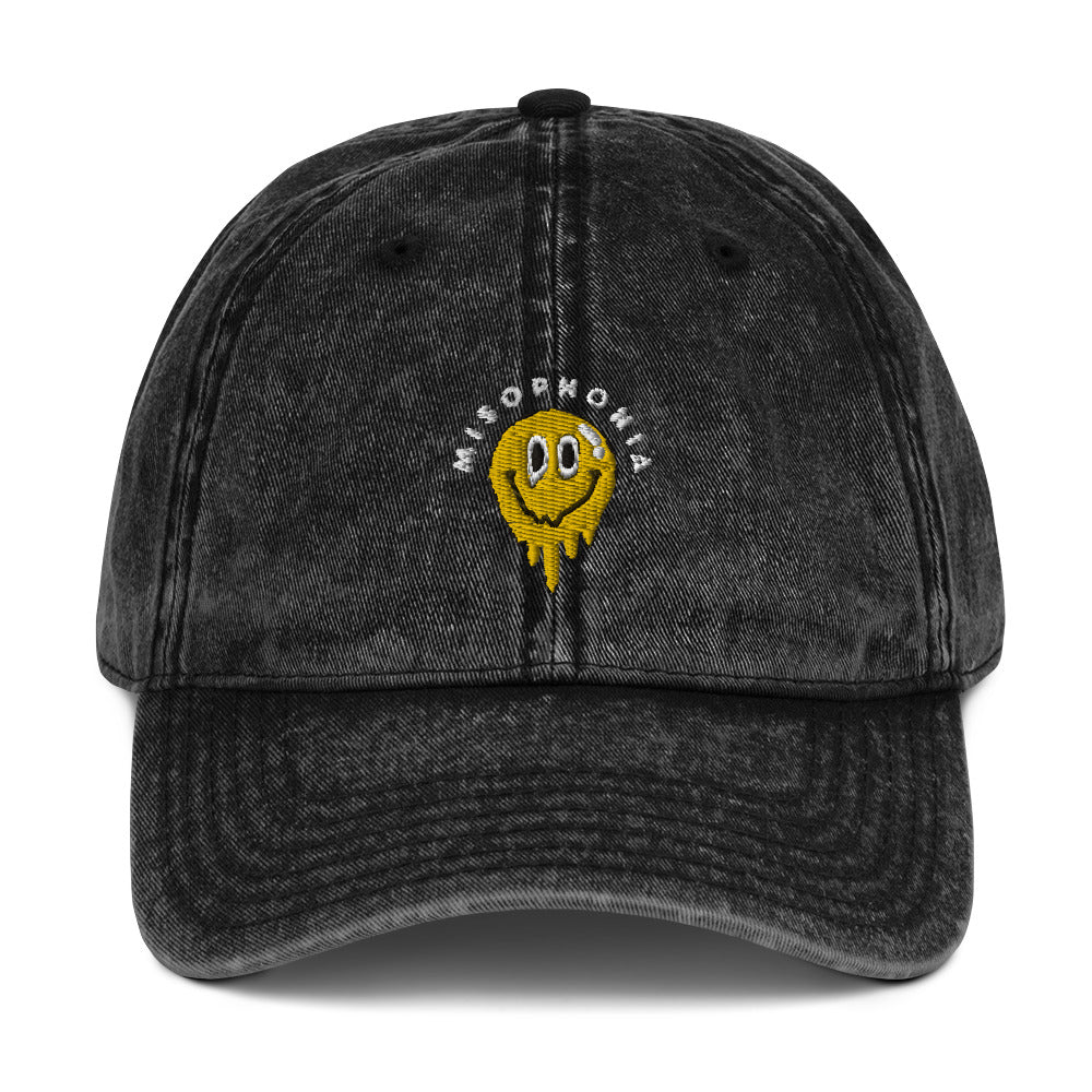 Face Melt Vintage Denim Dad Hat